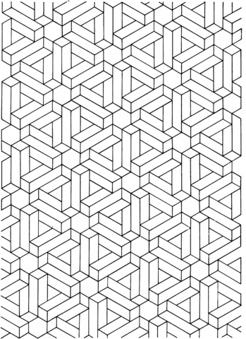 Optical Illusion 13 Coloring Page